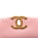 CHANEL QUILTED MEDIUM 19 FLAP LIGHT PINK (26*16*9cm) - Image 5