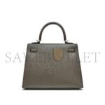 HERM�S MASTER GRIS TOURTERELLE EPSOM KELLY 25 SELLIER PALLADIUM HARDWARE (25*17*7cm) - Image 4