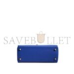 HERM�S MASTER A BLEU �LECTRIQUE SWIFT LEATHER RETOURN� KELLY 28 WITH GOLD HARDWARE (28*22*10cm) - Image 4