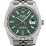 ROLEX DATEJUST MINT GREEN 41MM WATCH 126334-0030 - Image 4
