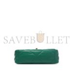 CHANEL GREEN QUILTED LAMBSKIN CHANEL 19 FLAP GOLD AND RUTHENIUM HARDWARE AS1160 (26*16*9cm) - Image 5