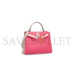 HERM�S MASTER ROSE AZAL�E & CRAIE EPSOM LEATHER SELLIER KELLY 25 WITH BRUSHED PALLADIUM HARDWARE (25*17*7cm) - Image 3