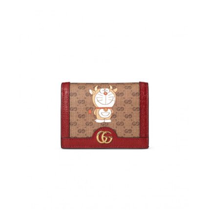 GUCCI�DORAEMON COLLABORATION CANVAS WITH LEATHER CARD HOLDER ��6545412T5AG9795 (11*8.5*2cm)