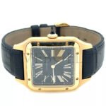CARTIER SANTOS DUMONT YELLOW GOLD BLUE DIAL WATCH WGSA0077 - Image 2
