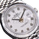 ROLEX DATEJUST GMF WHITE DIAL DIAMOND MARKER JUBILEE BRACELET WATCH 126334 - Image 3