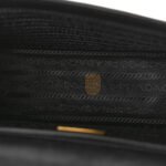 PRADA SAFFIANO SOFT CALFSKIN CHAIN SHOULDER BAG BLACK (20*13*6cm) - Image 4