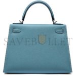 HERM�S MASTER BLEU JEAN EPSOM KELLY 25 SELLIER PALLADIUM HARDWARE (25*17*7cm) - Image 4