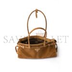 PRADA BONNIE MEDIUM SUEDE HANDBAG 1BA426 (32*15.5*12cm) - Image 6