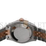 ROLEX STAINLESS STEEL 18K EVEROSE GOLD 31MM OYSTER PERPETUAL DATEJUST WATCH DARK RHODIUM 278271 - Image 4