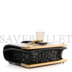 PRADA CROCODILE MICRO CAHIER BAG BLACK (10*9*5cm) - Image 4