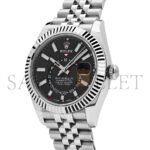 ROLEX SKY-DWELLER STAINLESS STEEL BLACK DIAL JUBILEE WATCH 326934 - Image 4