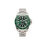 ROLEX STAINLESS STEEL 40MM OYSTER PERPETUAL SUBMARINER DATE "HULK" WATCH GREEN 116610LV