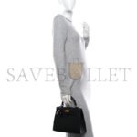 HERM�S MASTER A BLACK OSTRICH KELLY 25 WITH GOLD HARDWARE (25*17*7cm) - Image 2