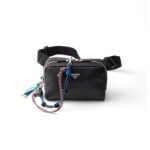 PRADA LEATHER SHOULDER BAG WITH CHARM 2VH181 (24*16.5*7cm)