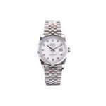 ROLEX DATEJUST GMF WHITE DIAL DIAMOND MARKER JUBILEE BRACELET WATCH 126334