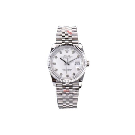 ROLEX DATEJUST GMF WHITE DIAL DIAMOND MARKER JUBILEE BRACELET WATCH 126334