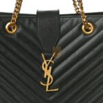 YSL CHEVRON LEATHER CLASSIC MONOGRAM SHOPPING TOTE 1560329 (33*22*15cm) - Image 4