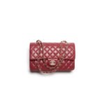 CHANEL CLASSIC 11.12 HANDBAG LAMBSKIN & GOLD-TONE METAL�BURGUNDY A01112 (25.5*15.5*6.5cm)