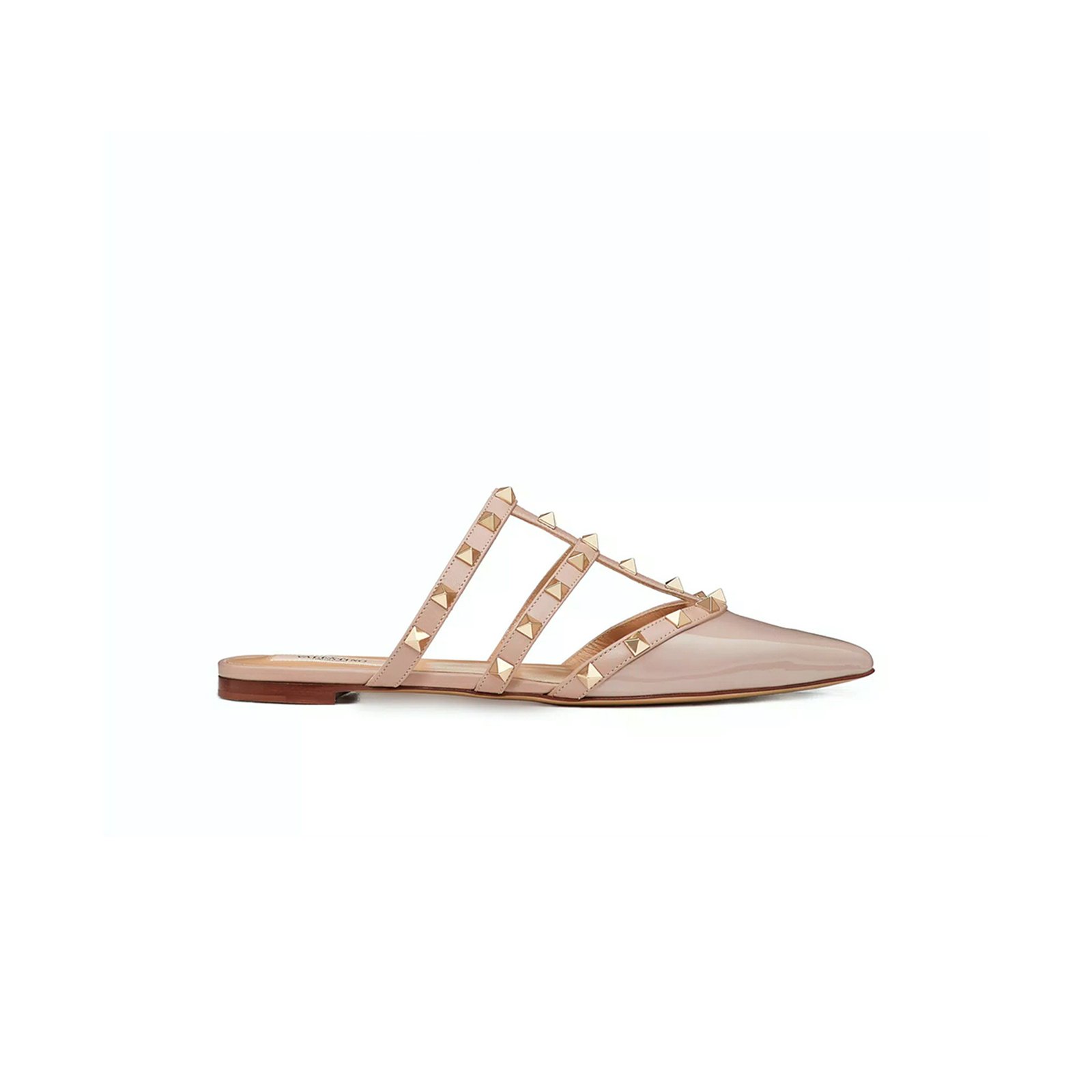 2ca97739068434c20b2df06e93eaa78df8340f9c VALENTINO ROCKSTUD PATENT-LEATHER MULE 5W2S0H15VNW_P45 - Image 1