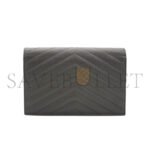 YSL CASSANDRE ENVELOPE CHAIN WALLET IN GRAIN DE POUDRE LEATHER 393953BOW021257 (19*12.5*3.5cm) - Image 2
