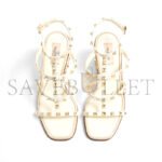 VALENTINO ROCKSTUD WEDGE SANDAL IN CALFSKIN WITH CORNELY EMBROIDERY 80MM 6W0S0IJ8HJQ_098 - Image 4
