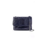 YSL NIKI BABY CHAIN BAG IN CRINKLED VINTAGE LEATHER 5330370EN044147 (21*16*7.5cm)