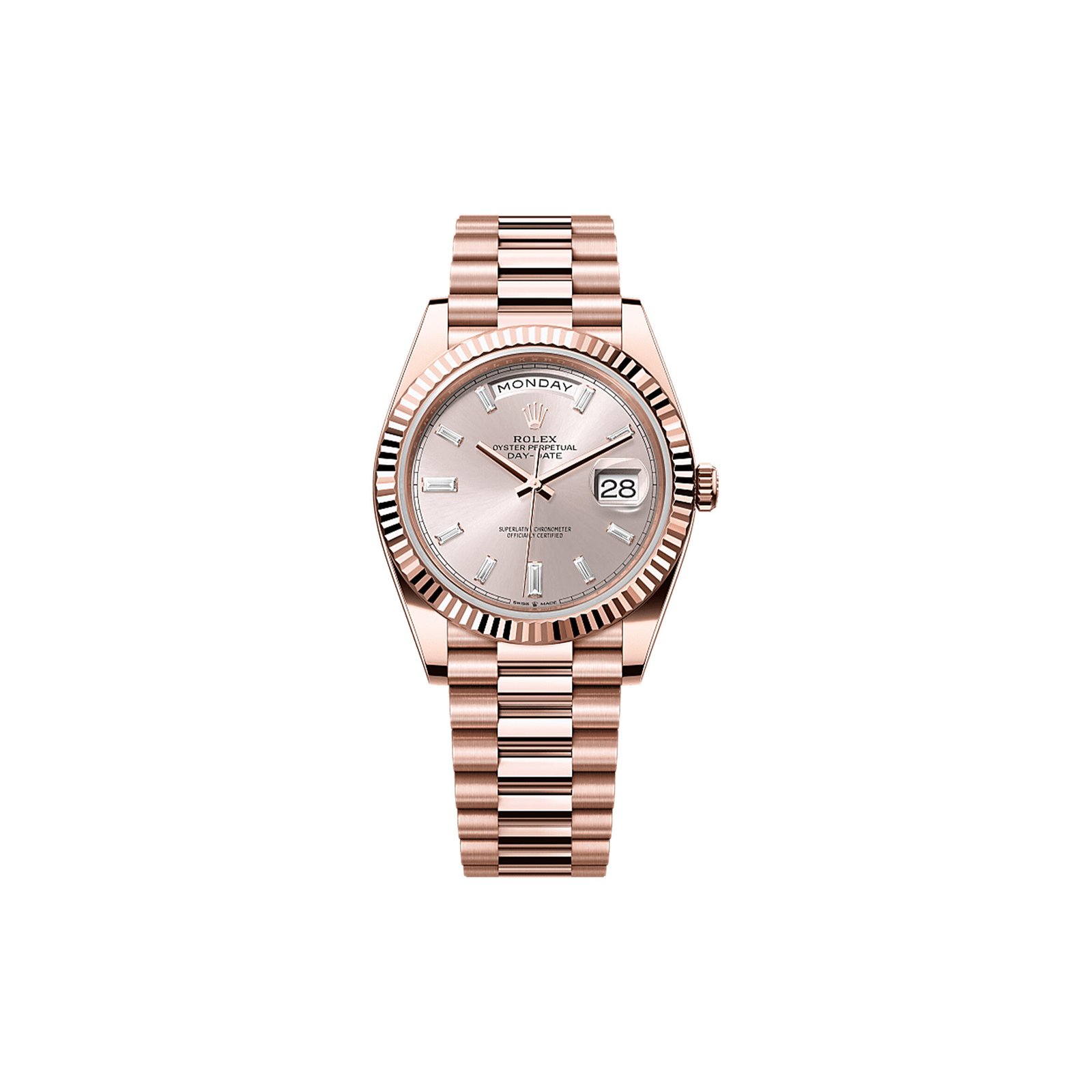 2d925d7dd2a5b052235f9a0612495efca49a9744 ROLEX DAY-DATE 40 OYSTER, 40 MM, EVEROSE GOLD WATCH 228235-0004 - Image 1