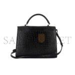 YSL CASSANDRA MEDIUM TOP HANDLE BAG IN CROCODILE-EMBOSSED SHINY LEATHER 578000546632 (24.5*20*11.5cm) - Image 2