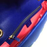 Gucci GG Marmont Embroidered Modern And Rose Velvet Chevron Shoulder Bag 443496 - Image 10