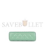 CHANEL KELLY SHOPPER LIGHT GREEN SHINY AGED CALFSKIN BRUSHED GOLD HARDWARE AS4416 (19*13*7cm) - Image 6