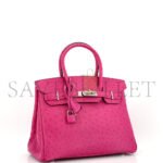 HERM�S MASTER BIRKIN 30 OSTRICH LEATHER SUGAR POWDER SILVER BUCKLE H041933CK87 (30*22*16cm) - Image 2
