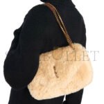 YSL CALYPSO SHEARLING CHAIN SHOULDER BAG 734153682974 (26*14*7cm) - Image 2