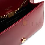 YSL KATE TWO-TONED SMALL MONOGRAM SATCHEL OFF WHITE OXBLOOD RED 742580AAB4D9293 (20*13.5*6cm) - Image 4