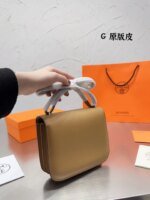 Hermès Constance Swift cowhide leather Earthy yellow size: 19cm - Image 3