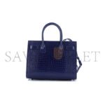 YSL BLUE CROC EMBOSSED LEATHER NANO CLASSIC SAC DE JOUR TOTE ARS4218630718 (26*20.5*12.5cm) - Image 3