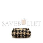 CHANEL 19 FLAP BAG TWEED BEIGE BLACK MULTICOLOUR HARDWARE AS1160 (26*16*9cm) - Image 3