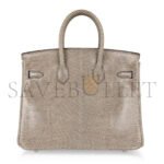 HERM�S MASTER BIRKIN 30 LIZARD ELEPHANT GREY SILVER BUCKLE H028352CA57 (30*22*16cm) - Image 2