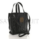 PRADA NAPPA MINI ANTIQUE ROSETTE FLOWER TOTE BAG BLACK (24*22*10cm) - Image 2