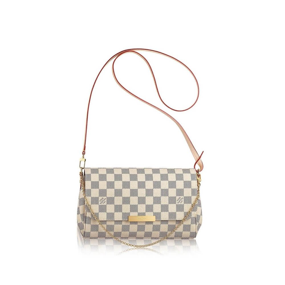 31bc5d0872ad9fba74bd9e97d5568192dad484c0 Louis Vuitton Damier Azur Canvas Favorite PM N41277 - Image 1