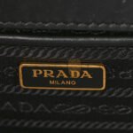 PRADA SAFFIANO SOFT CALFSKIN CHAIN SHOULDER BAG BLACK (20*13*6cm) - Image 5