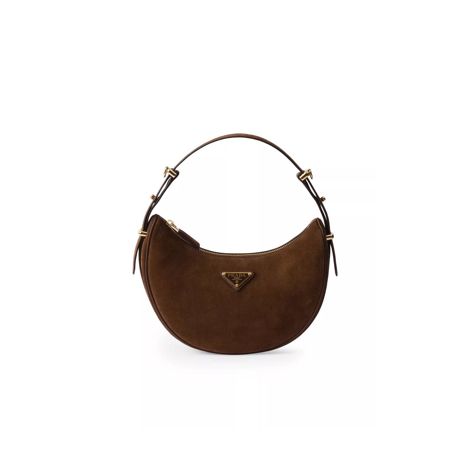 32cdf8ffbc3075cbb17608726a12adcec680b8ad PRADA ARQU� SUEDE SHOULDER BAG 1BC194 (22*18*6cm) - Image 1
