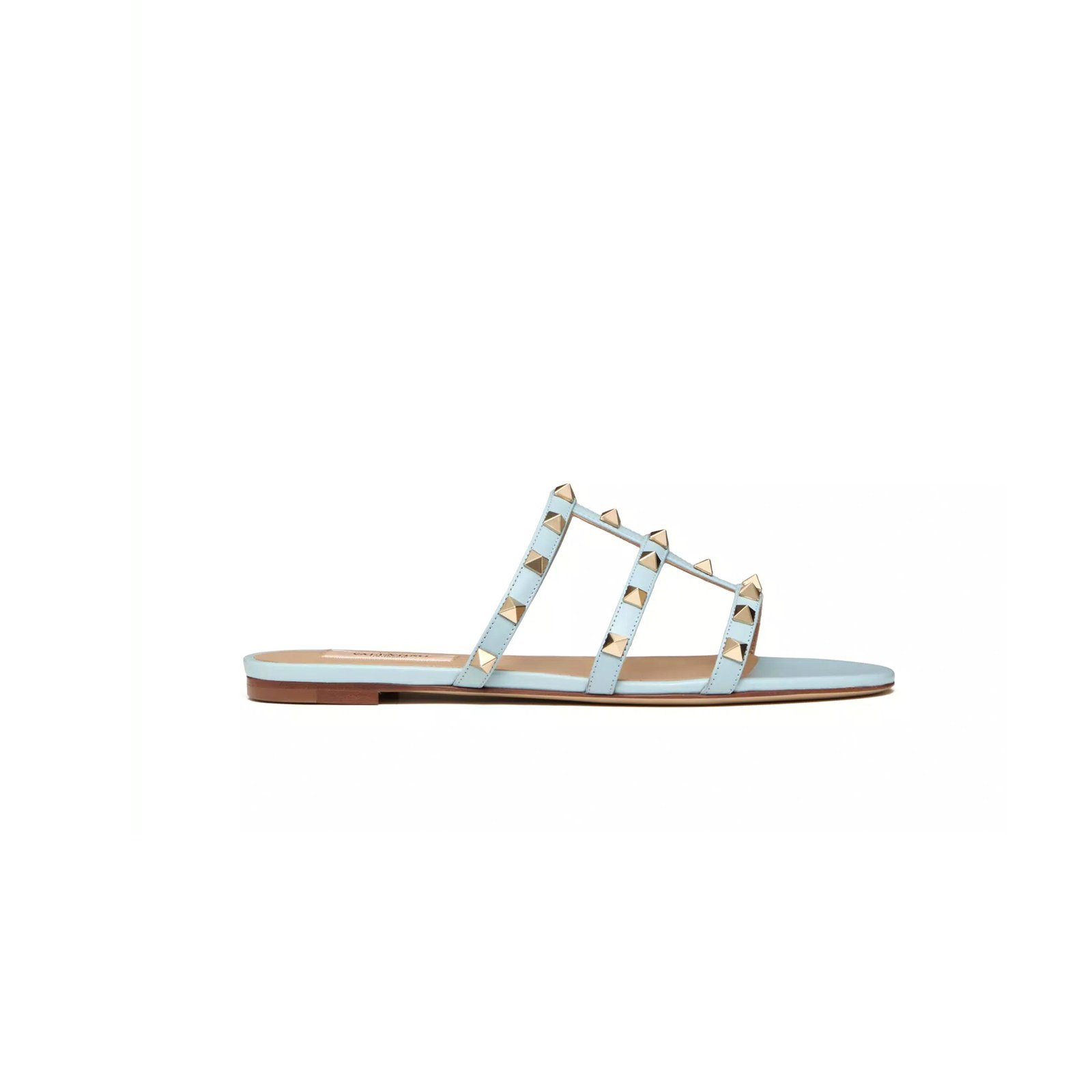 32f65bcc6eec6cb0eb8e335667cdca1b41922f26 VALENTINO ROCKSTUD FLAT SLIDE SANDAL 5W2S0C49VOD_ZJ4 - Image 1