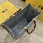 Women Sunshine Medium Leather Shopper-Grey - Image 2