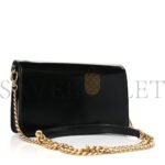 PRADA BRUSHED CALFSKIN ENVELOPE CHAIN CROSSBODY FLAP BLACK (19*13*5cm) - Image 2