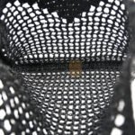 PRADA RAFFIA EMBROIDERED LOGO TOTE BAG BLACK (37*37*4cm) - Image 4