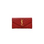 YSL CASSANDRE MATELASS� LARGE FLAP WALLET IN GRAIN DE POUDRE LEATHER�372264BOW016805 (19*11*3cm)