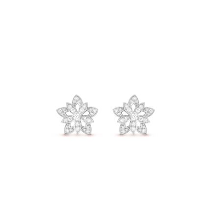 VAN CLEEF ARPELS LOTUS OPENWORK EARRINGS MINI MODEL VCARP0ZV00