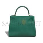 HERM�S MASTER KELLY 25 MALACHITE GREEN GOLD BUCKLE (25*17*7cm) - Image 3