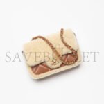 CHANEL SHEARLING LAMBSKIN & GOLD-TONE METAL FLAP BAG AS5148 (18*12*6cm) - Image 2