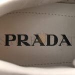 PRADA RE-NYLON SPAZZOLATO METAL TRIANGLE LOGO MENS PRAX 01 45MM SNEAKERS 8 WHITE - Image 5